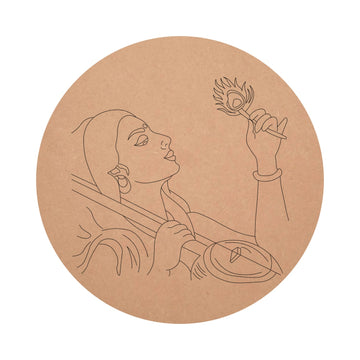 MDF Pre Marked Meera Bai Pattern Round Base
