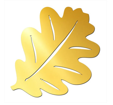 Golden Leaf Acrylic Cutout for Craft (Set of 5)