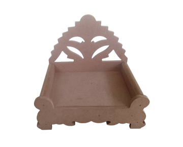 MDF Unfinished Kanha Ji Singhasan for Temple Decoration