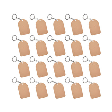 MDF One Side Round Pattern DIY Blank Keychain Sets ( Set of 20)