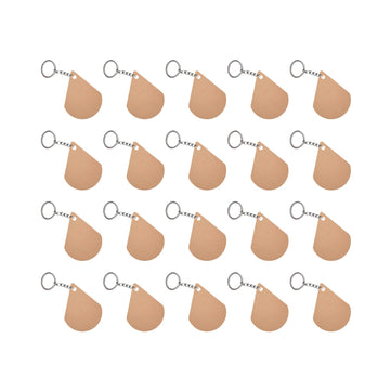MDF Different Style DIY Blank Keychain Sets ( Set of 20)