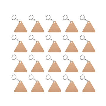 MDF Triangle Shape DIY Blank Keychain Sets ( Set of 20)