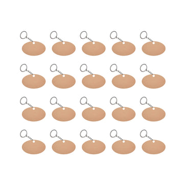 MDF Different Oval Shape DIY Blank Keychain Sets ( Set of 20)
