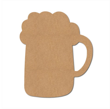 Custom Beer Mug Shape MDF Cutout for Art and Craft