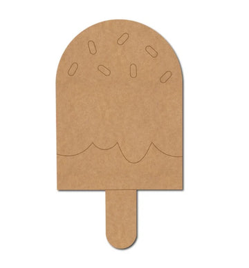 Stick Ice Cream Shap MDF Cutout for Art and Craft