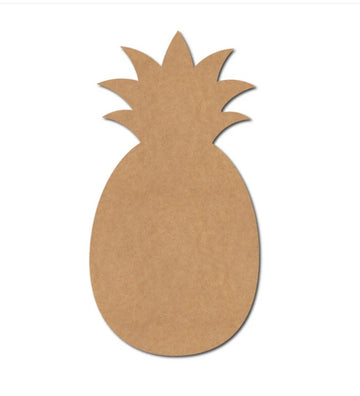Plain Pineapple Shape MDF Cutout for Art and Craft