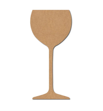 Drink Glass Shape MDF Cutout for Art and Craft