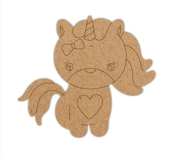 Eco-Friendly MDF Unicorn Cutouts for Sustainable Crafts (SEUN10)