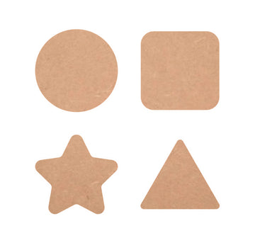 MDF Basic Shapes Cutouts, Custom Geometric Designs, MDF Simple Patterns Outlines