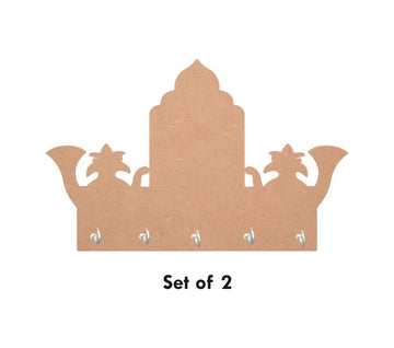 MDF Traditional Shahnai Pattern Key Holder - Set of 2