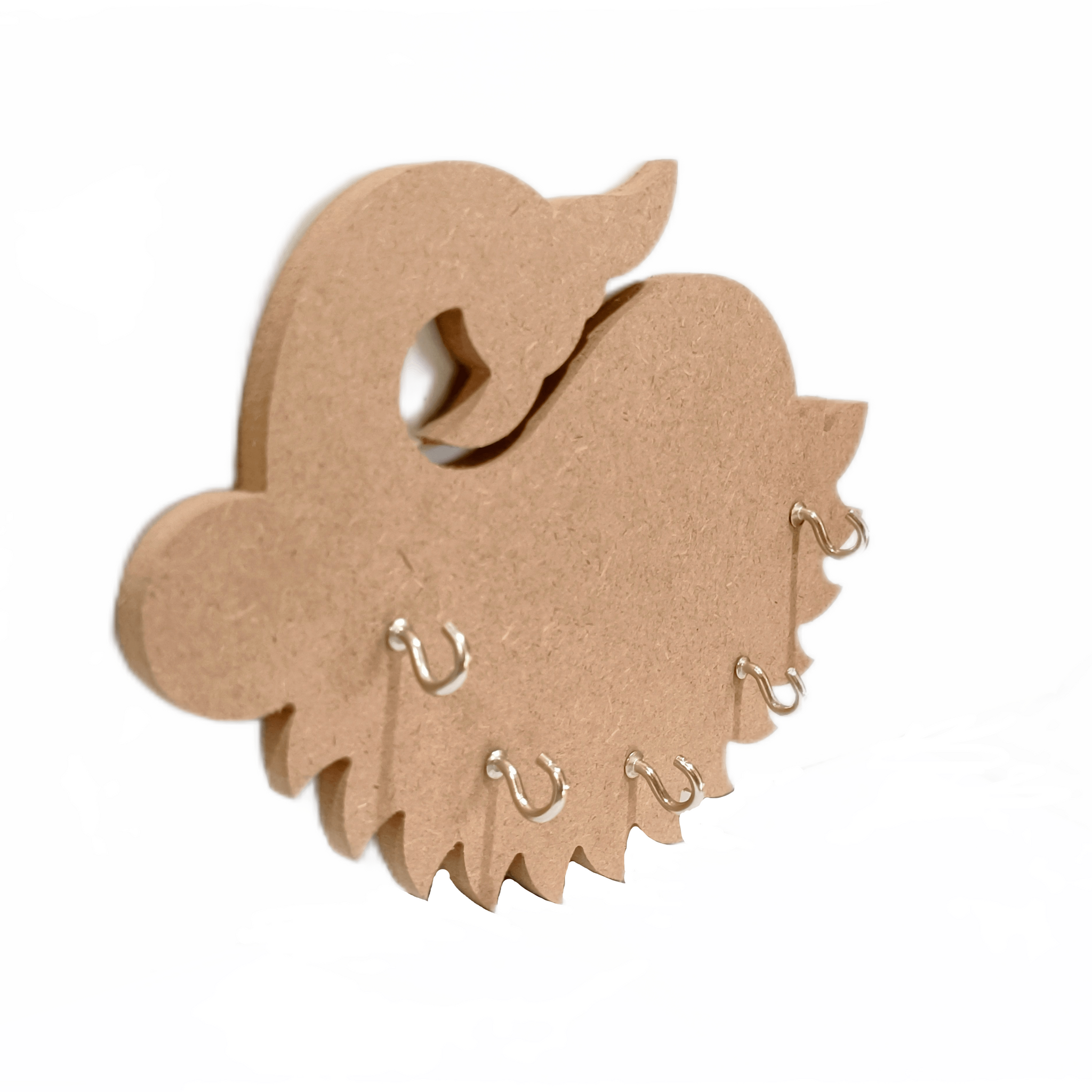 KV Crafts DIY MDF Peacock Design Key Holder - Set of 2