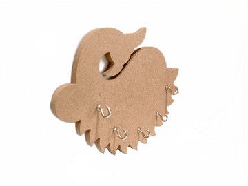 KV Crafts DIY MDF Peacock Design Key Holder - Set of 2