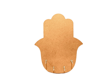 DIY MDF Hamsa Hand Style Key Holder - Set of 2