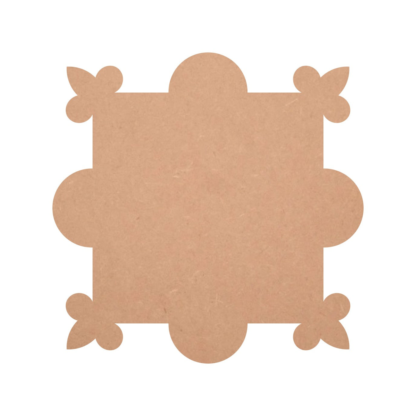 MDF Square Shape Custom MDF Cutout, Art and Craft Design