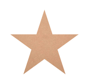 MDF Star Shape Cutouts, Paintable Star Shapes