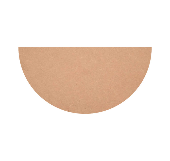 Half Circle MDF Cutouts, Half Round MDF Base