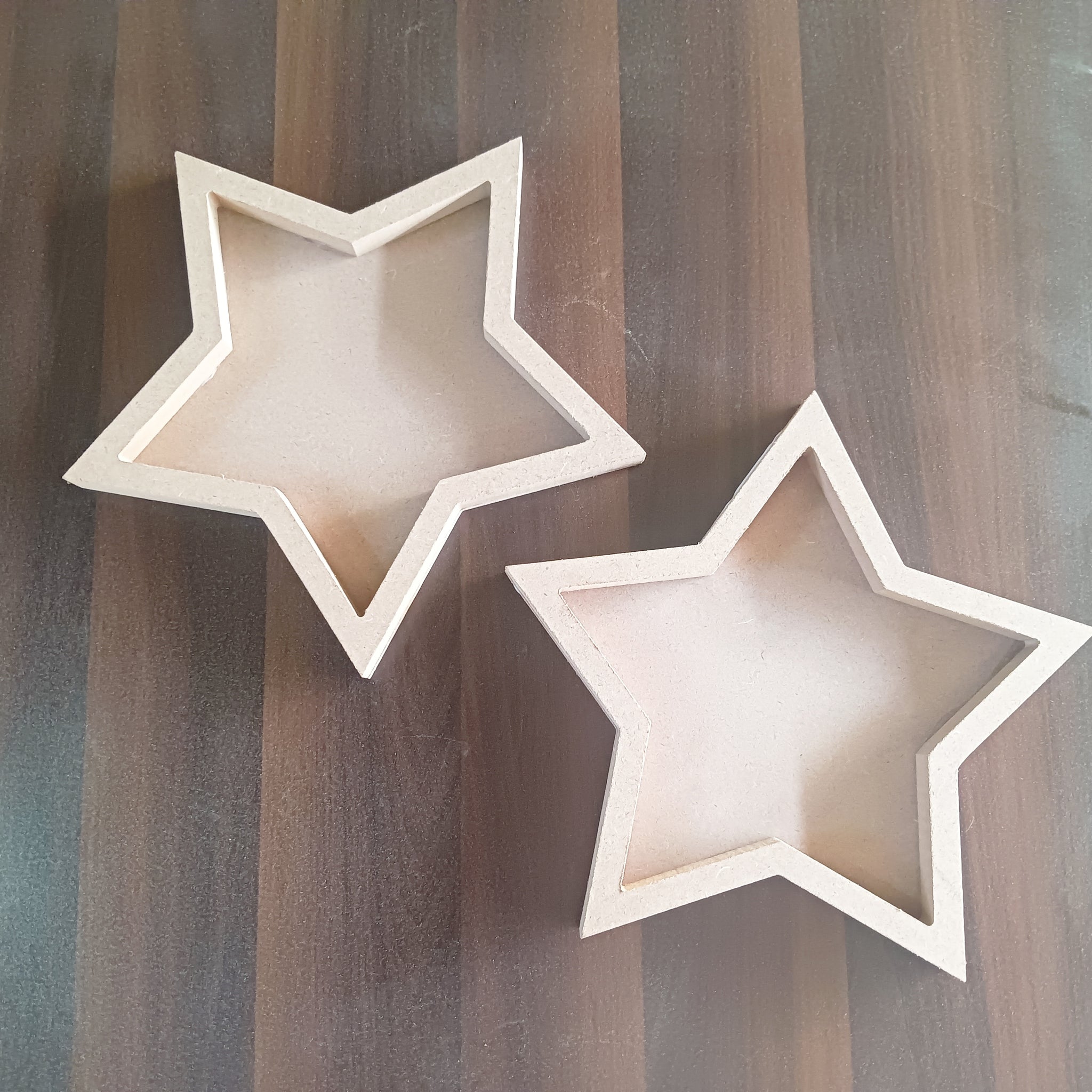 MDF Star Shape Bordered Base - Set of 2  ( Small + Big )