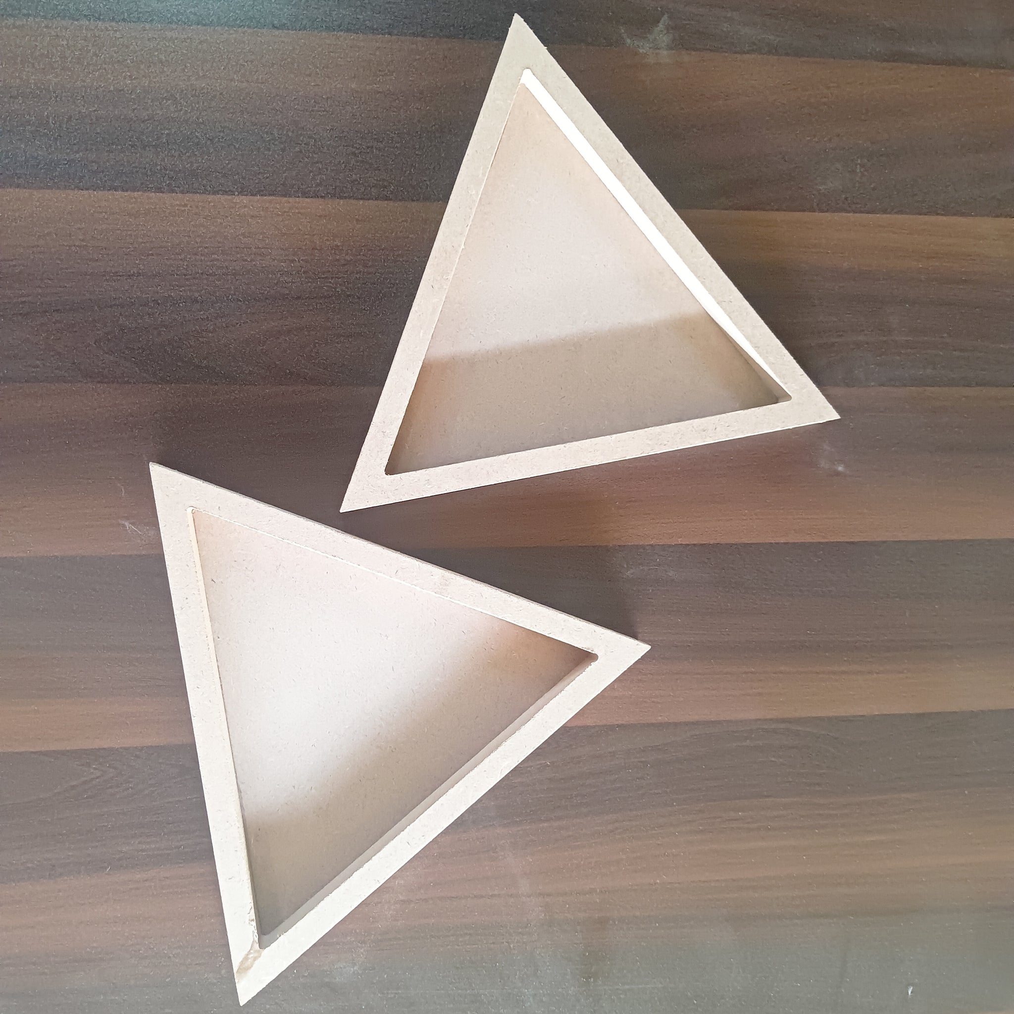 MDF Triangle Shape Bordered Base - Set of 2  ( Small + Big )