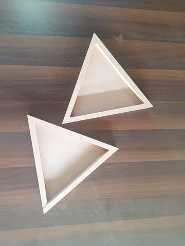 MDF Triangle Shape Bordered Base - Set of 2  ( Small + Big )