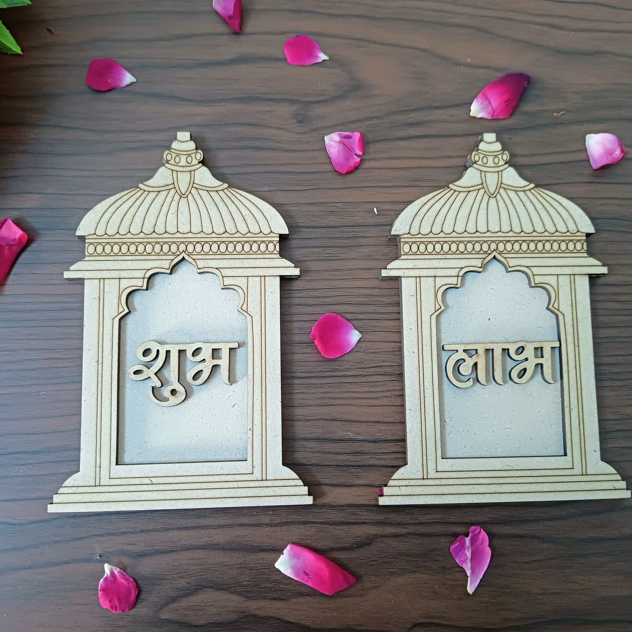 Jharokah Mehrab Pattern MDF Shubh Labh Cutouts