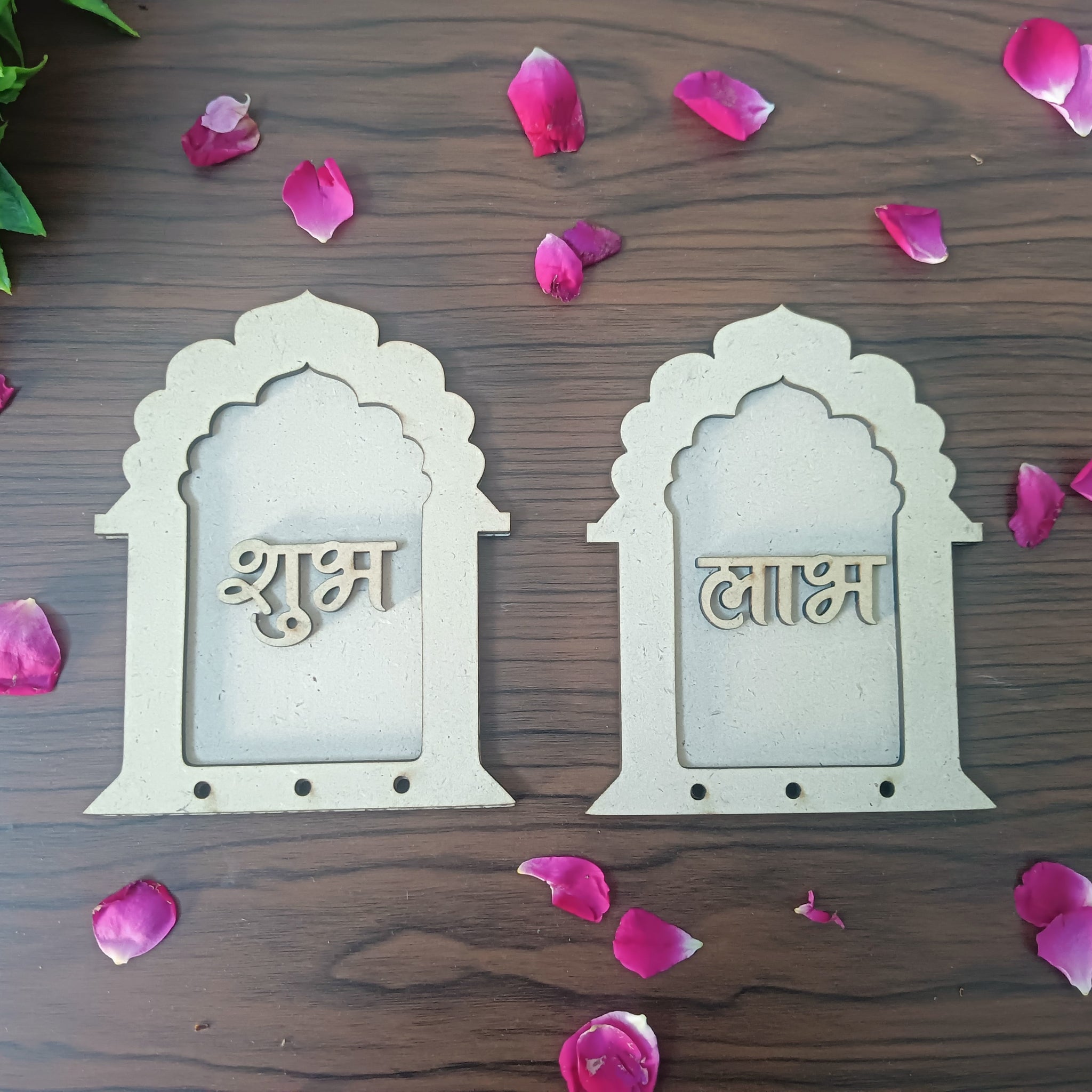 MDF Jharokha Design Shubh Labh Cutouts for Decoration