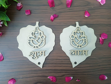 MDF Ganesh Ji on Pan Shubh Labh Cutouts