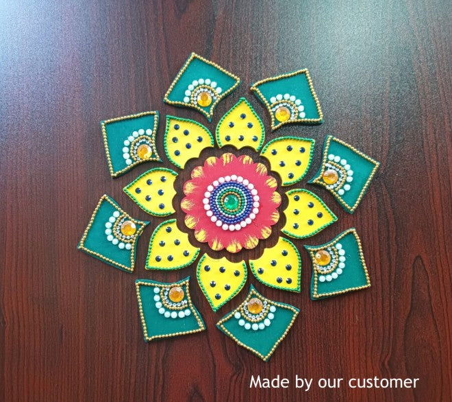 MDF Round Pattern Rangoli Cutout