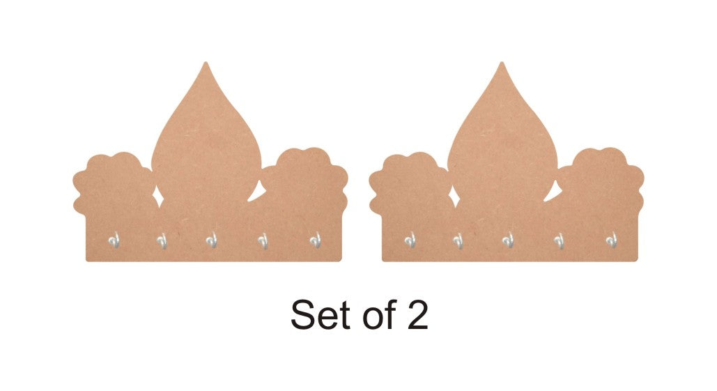 MDF Traditional Custom Pattern Key Holder - Set of 2