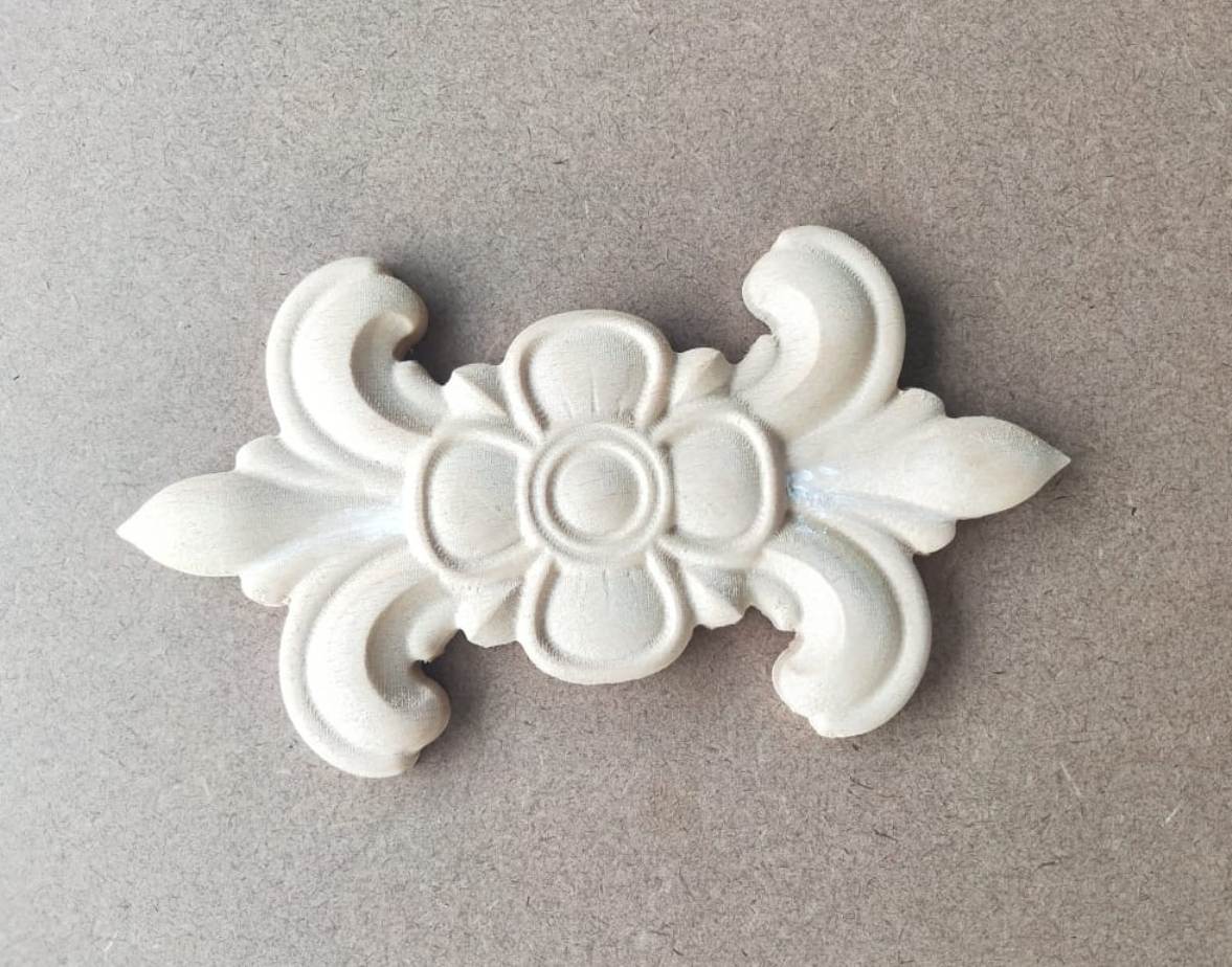 Decorative Center Applique for Furniture, Wood Carving, Onlay Applique