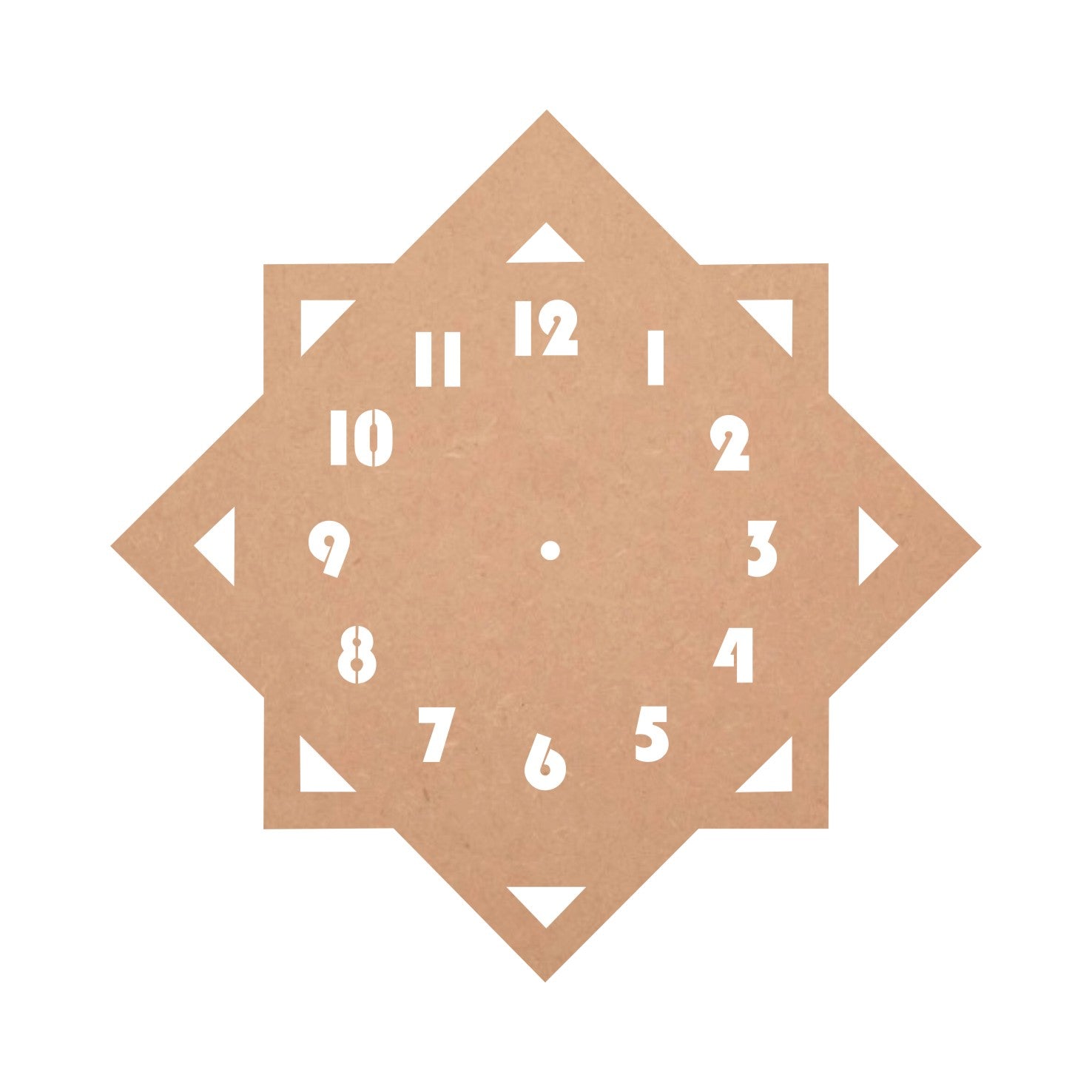 DIY MDF Custom Rotate Pattern Clock Base