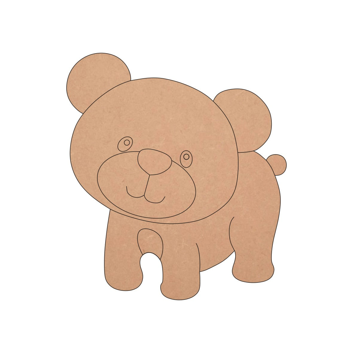 Bear Shape Unfinished MDF Cutout, Paintable Fridge Magnet