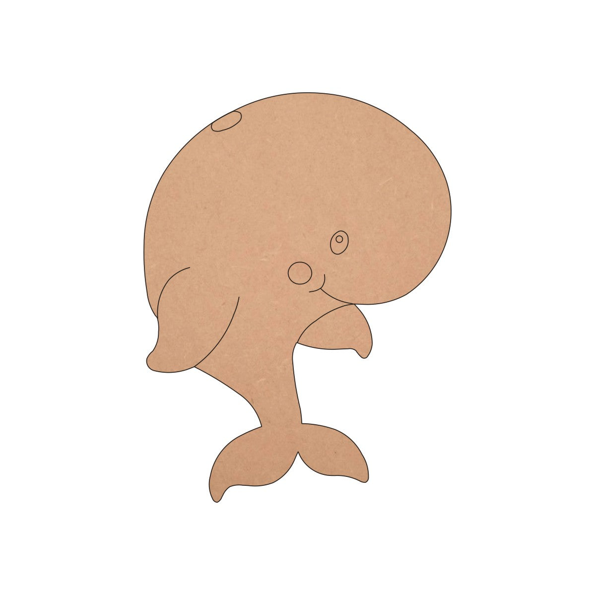 Fish Shape Unfinished MDF Cutout, Paintable Fridge Magnet