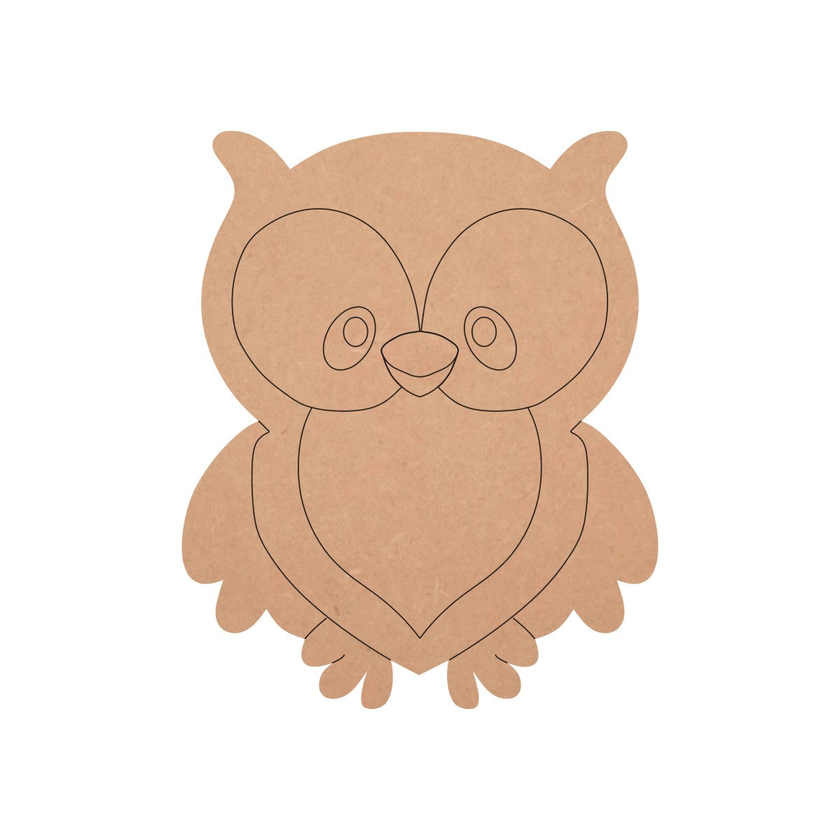 MDF Little Owl Shape Fridge Magnet