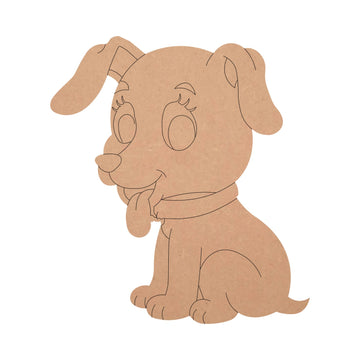 MDF Pre Marked Dog Shape Cutout