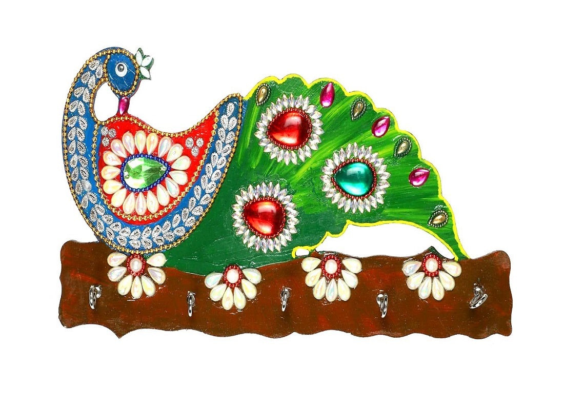 KV Crafts Decorative Peacock Shape Key Holder