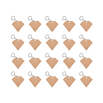 MDF Diamond Shape DIY Blank Keychain Sets ( Set of 20)