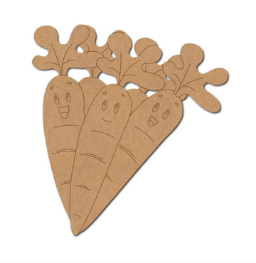 MDF Carrots Shape Cutout for DIY Projects