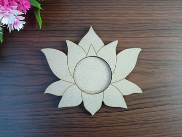 MDF Lotus Shape T-Light Candle Holder