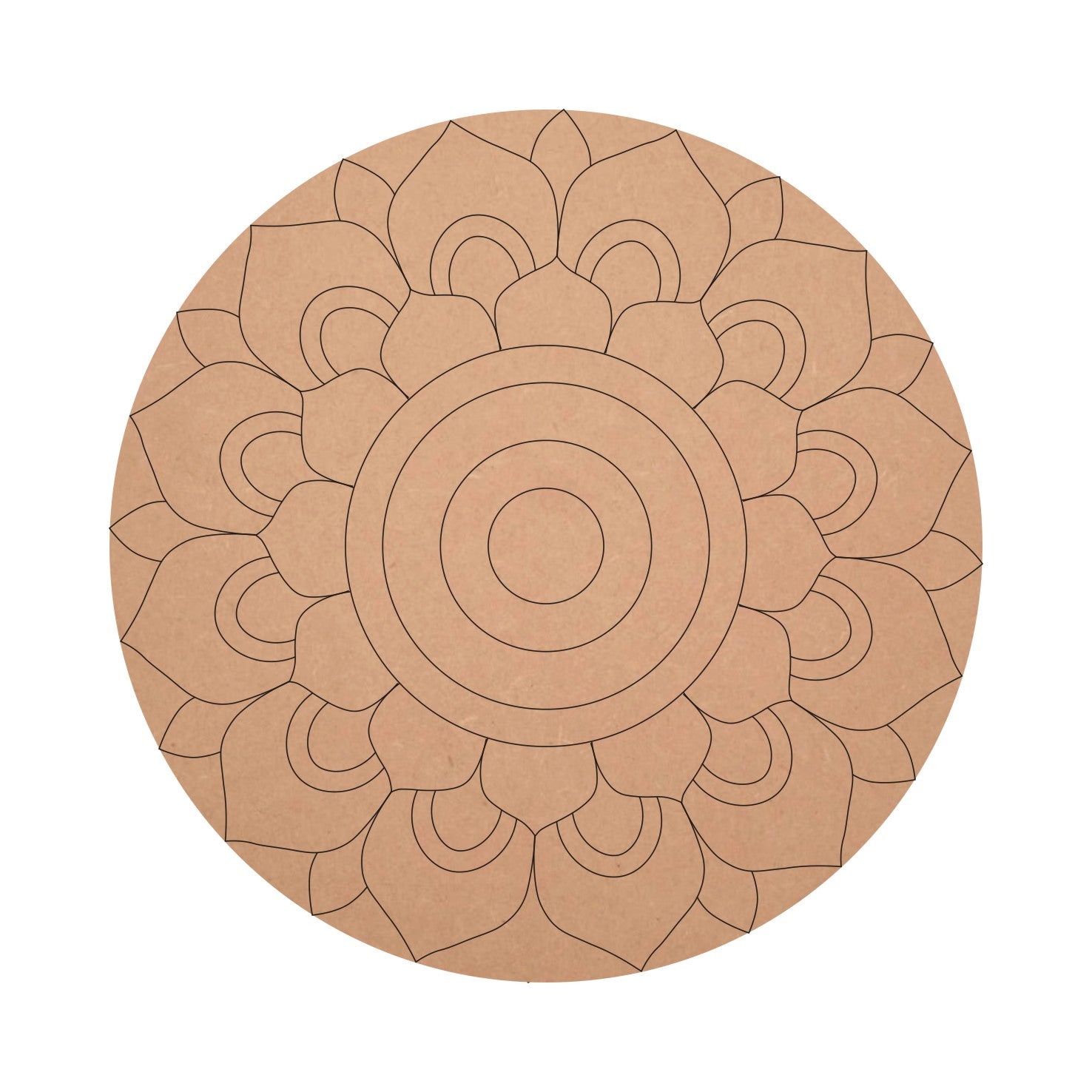 KV Crafts Rangoli Design Mandala Pre marked MDF Board