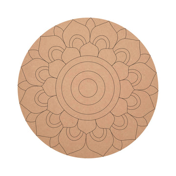 KV Crafts Rangoli Design Mandala Pre marked MDF Board