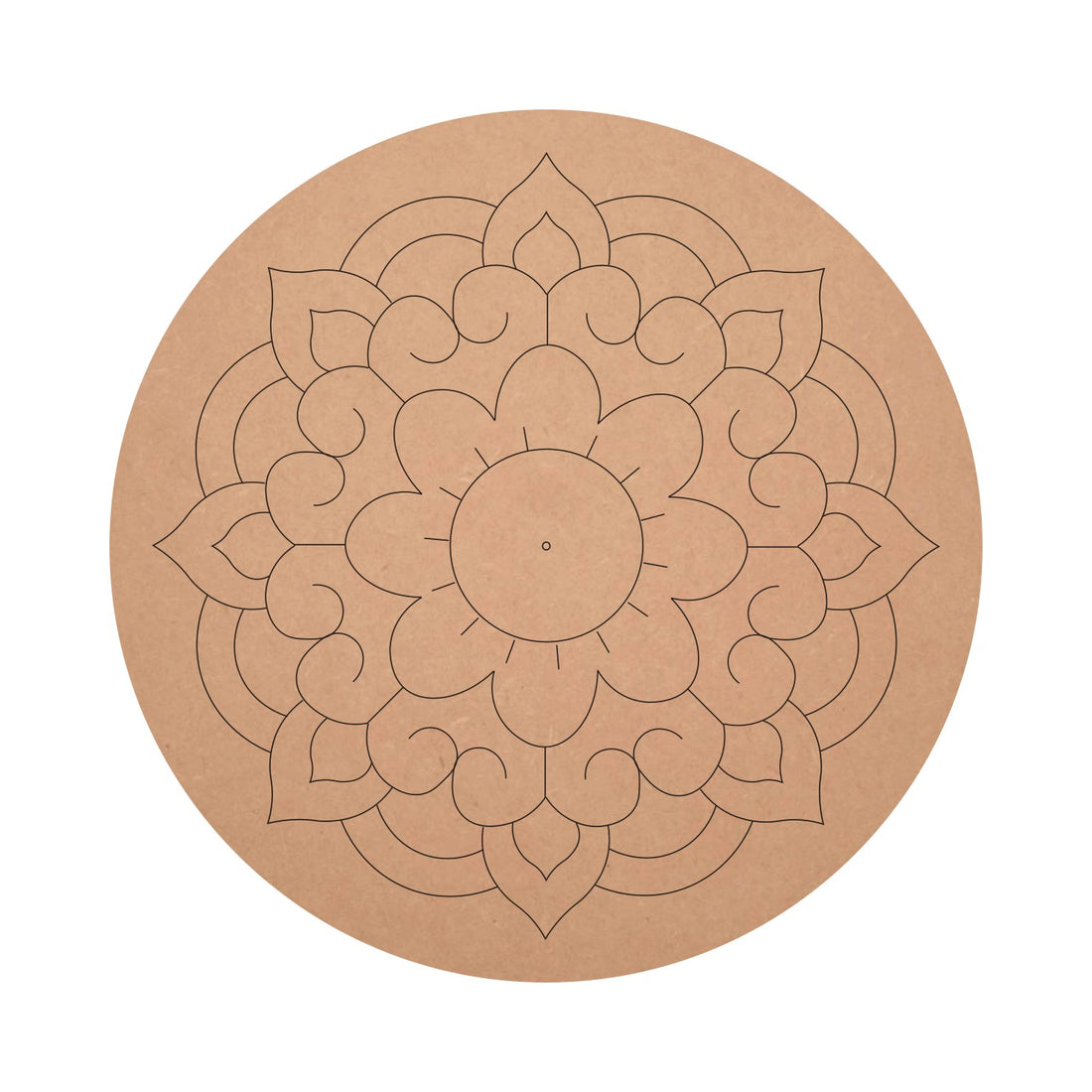 Pre marked MDF Flower Design Mandala