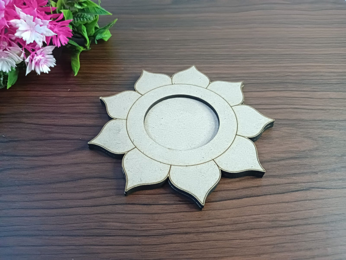 MDF Mehrab Pattern T-Light Candle Holder