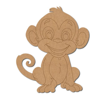 MDF Monkey Shape Cutouts for DIY Crafts (SEMK2)