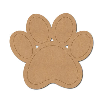 MDF Dog Paw Shape Cutout (SEDG5)