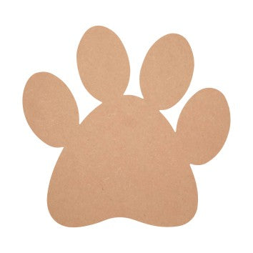 MDF Dog Paw Pattern Cutout