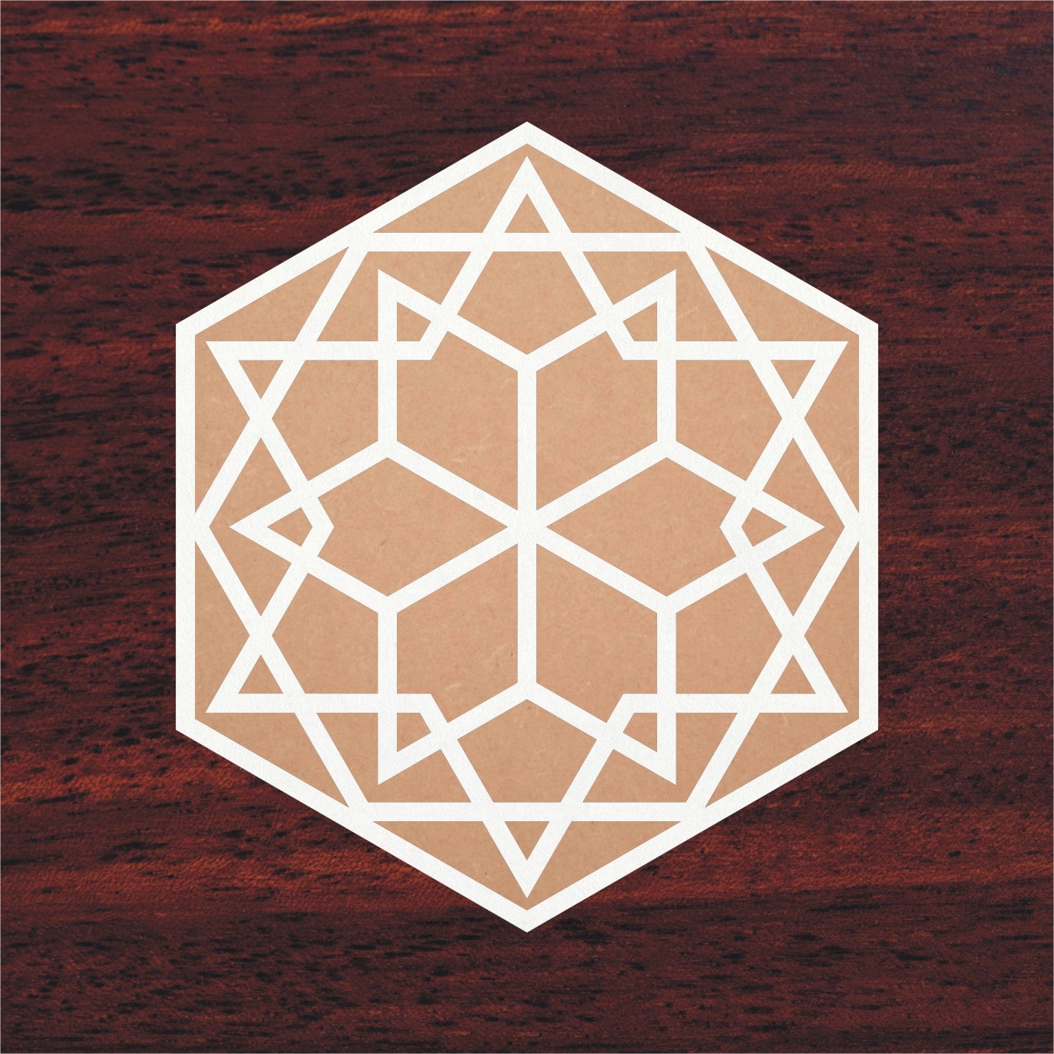 Hexagon Shape MDF Rangoli Creations