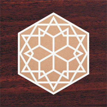 Hexagon Shape MDF Rangoli Creations