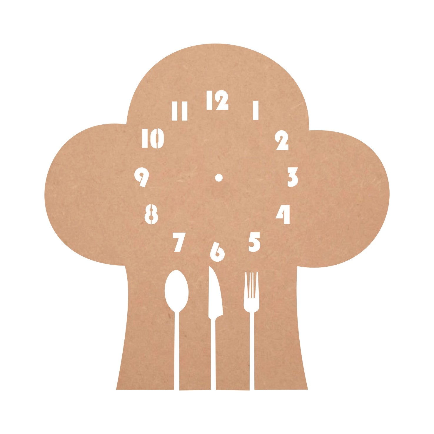 DIY MDF Spoon Fork Pattern Clock Base