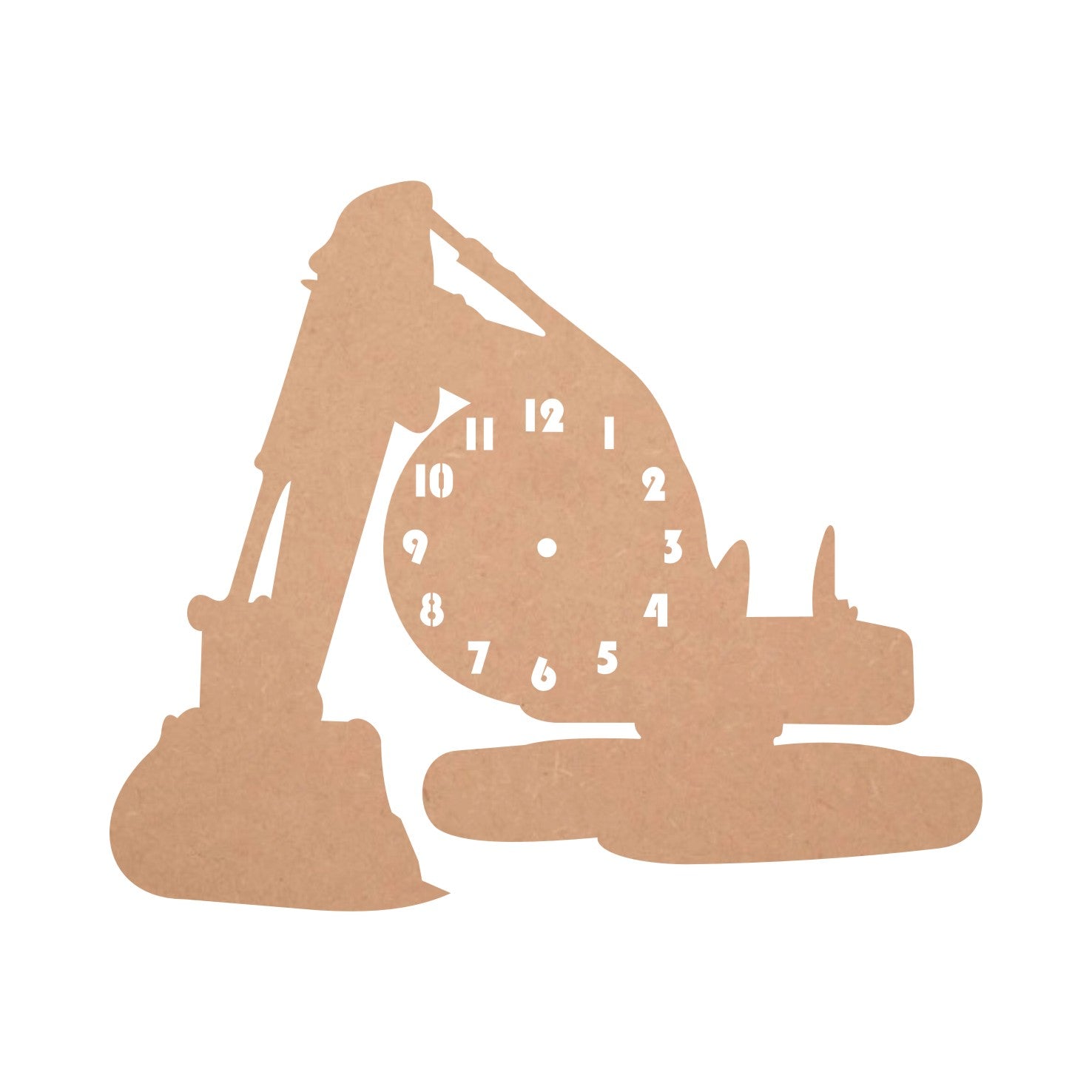 DIY MDF JCB Pattern Clock Base