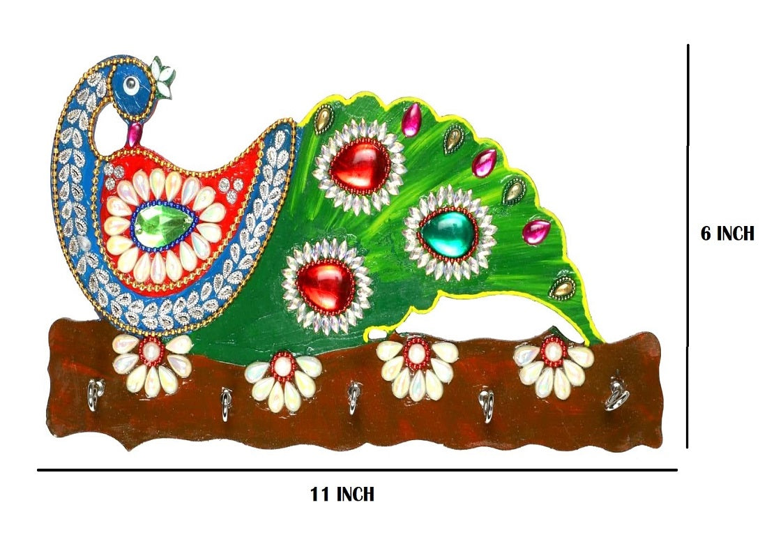 KV Crafts Decorative Peacock Shape Key Holder